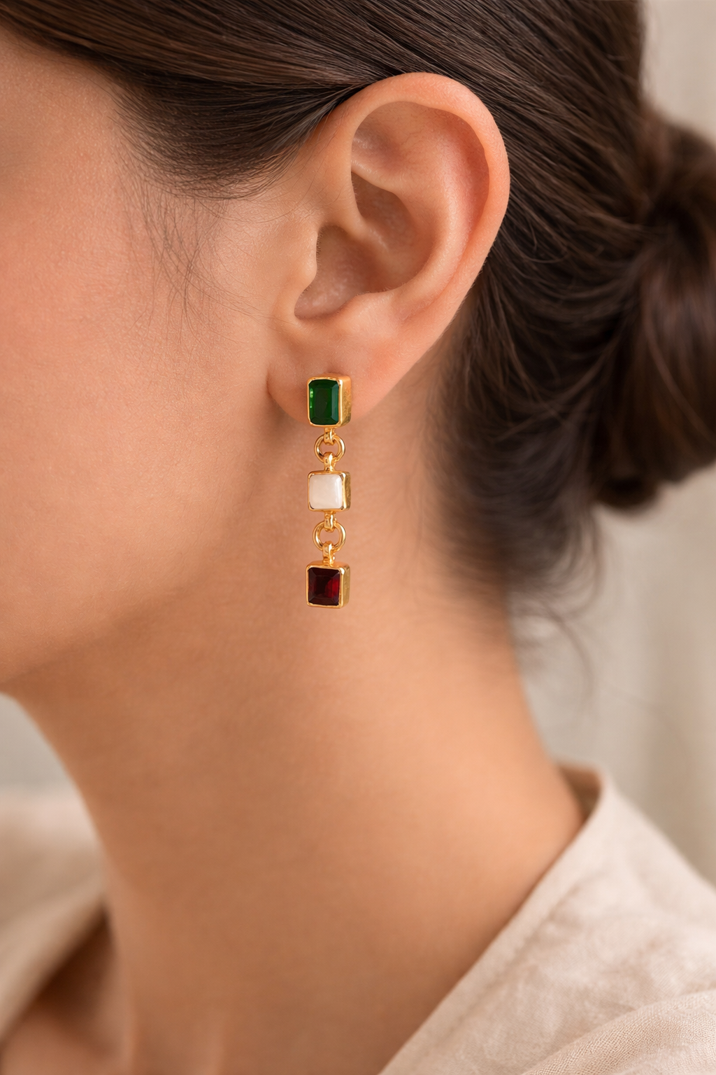 Navratna Harmony Drop Earrings