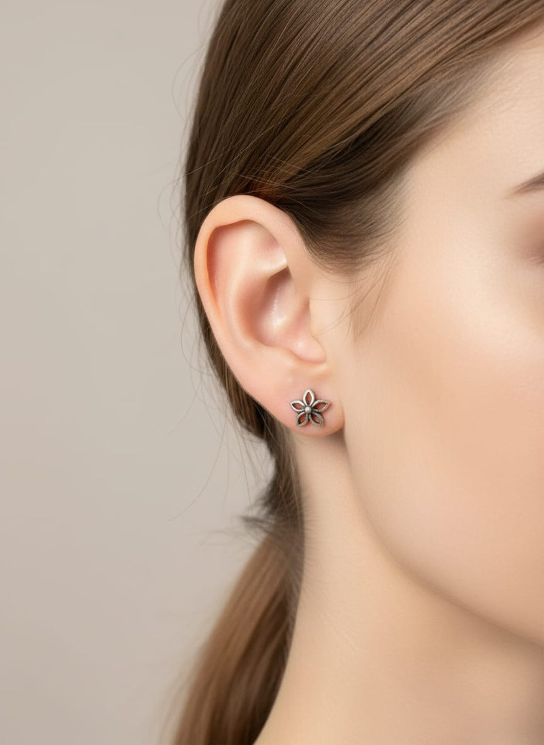 Petite Blossom Silver Studs