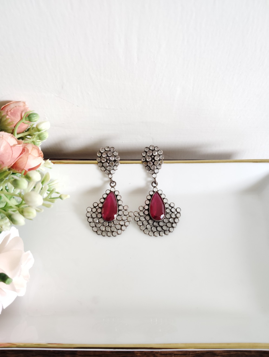 Ruhani Ruby Drops Earring