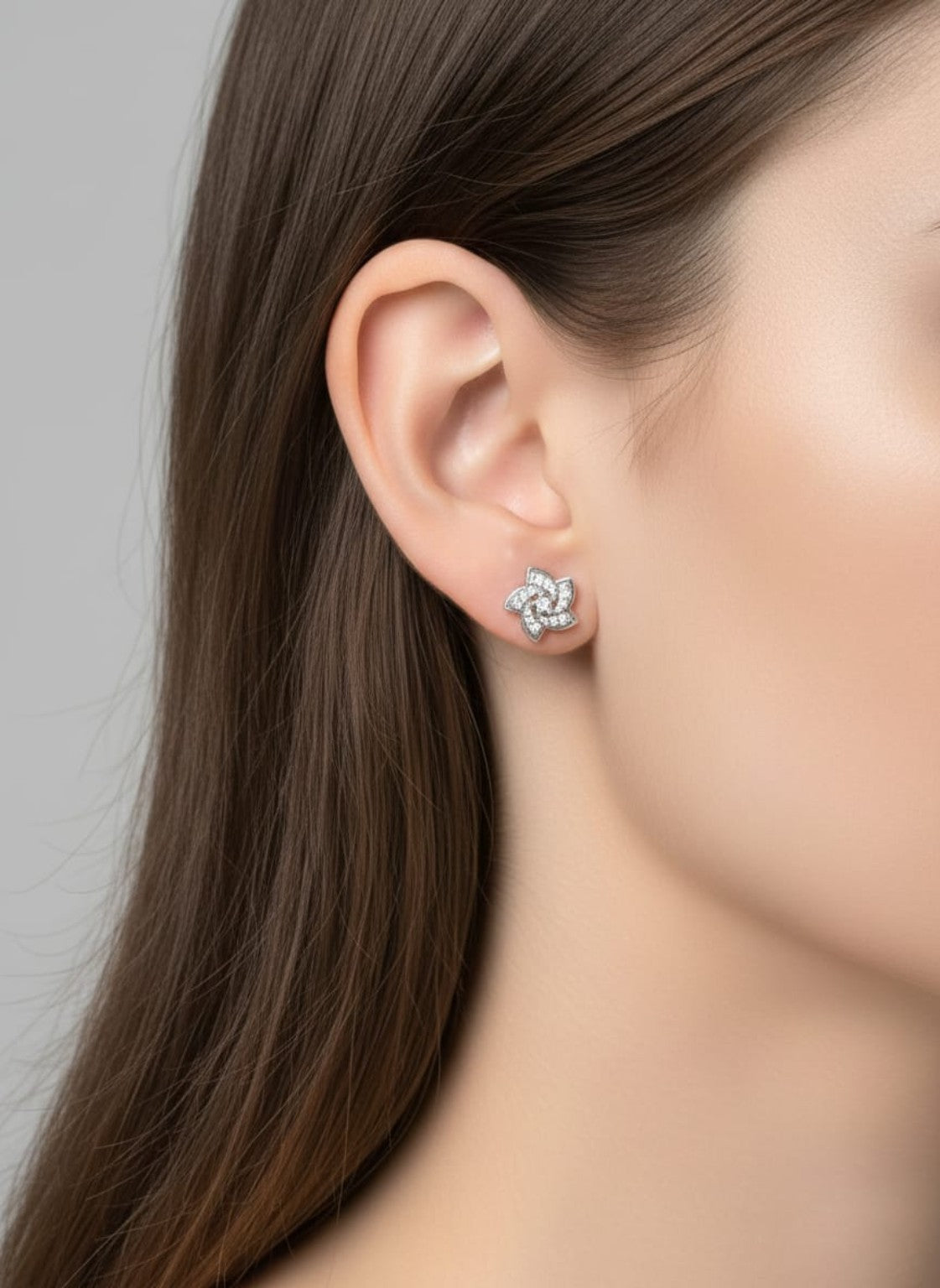 Bloom Knot Stone Stud