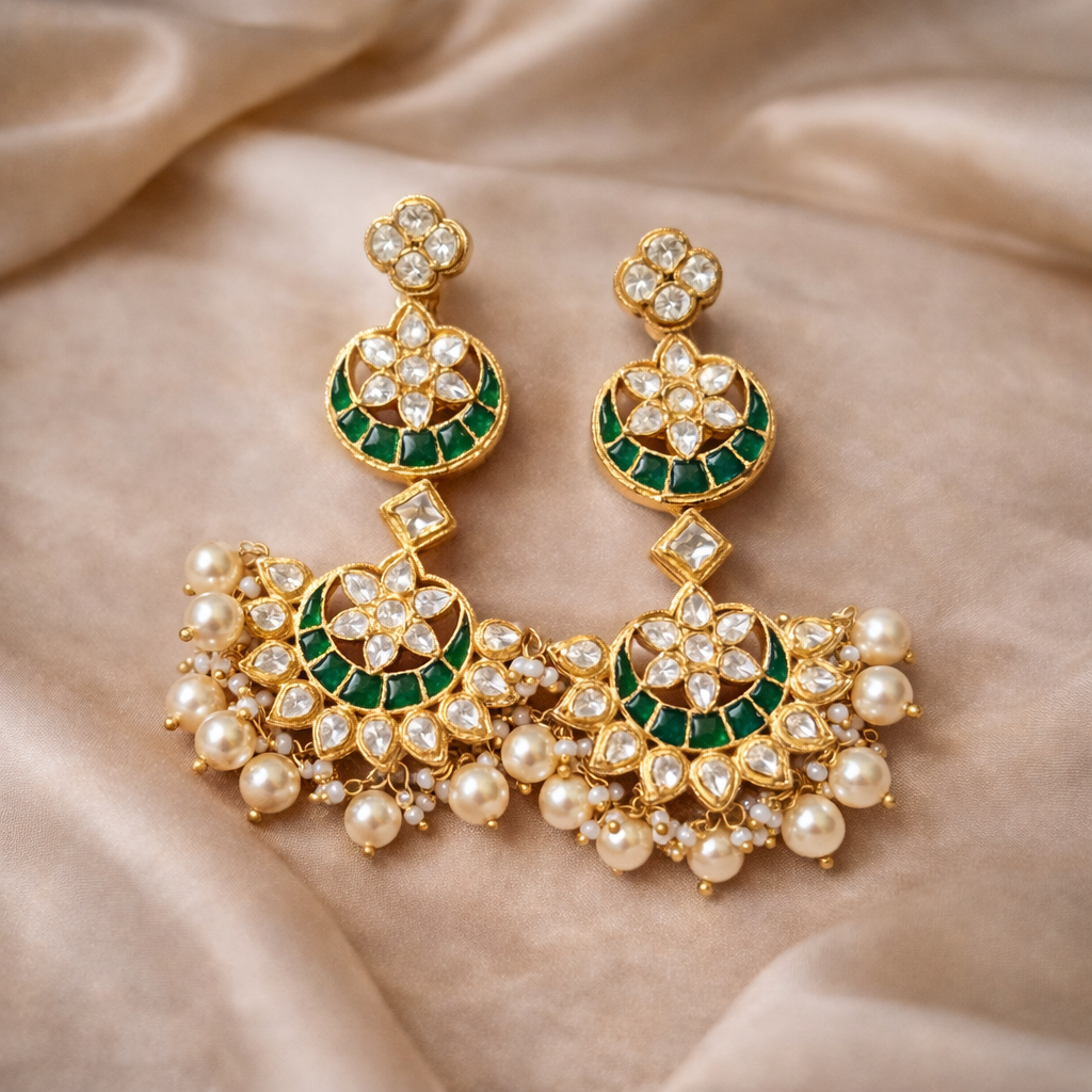 Emerald Bloom Pearl Drops