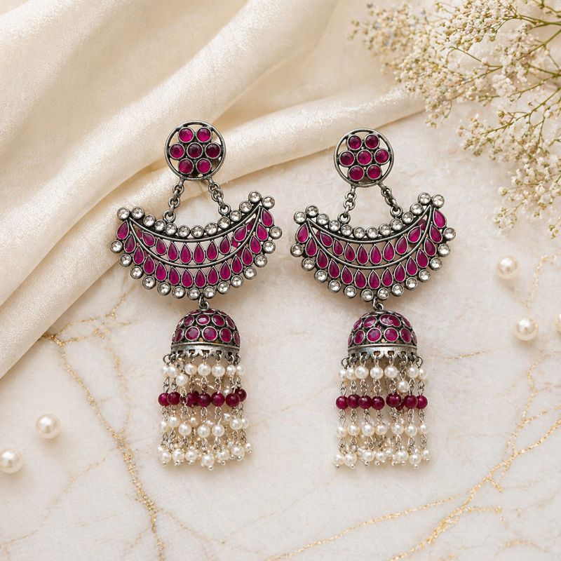 Ruhani Ruby Jhumkas