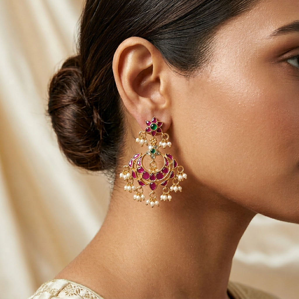 Rangriti Chandrika Statement Earrings