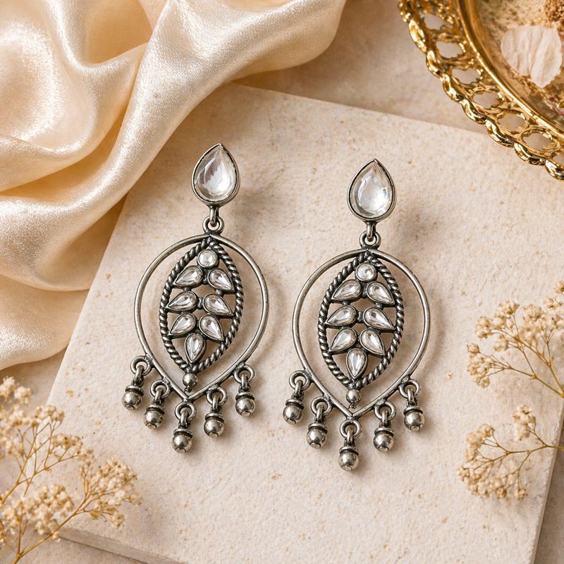 Tarini Leaf Drop Earrings