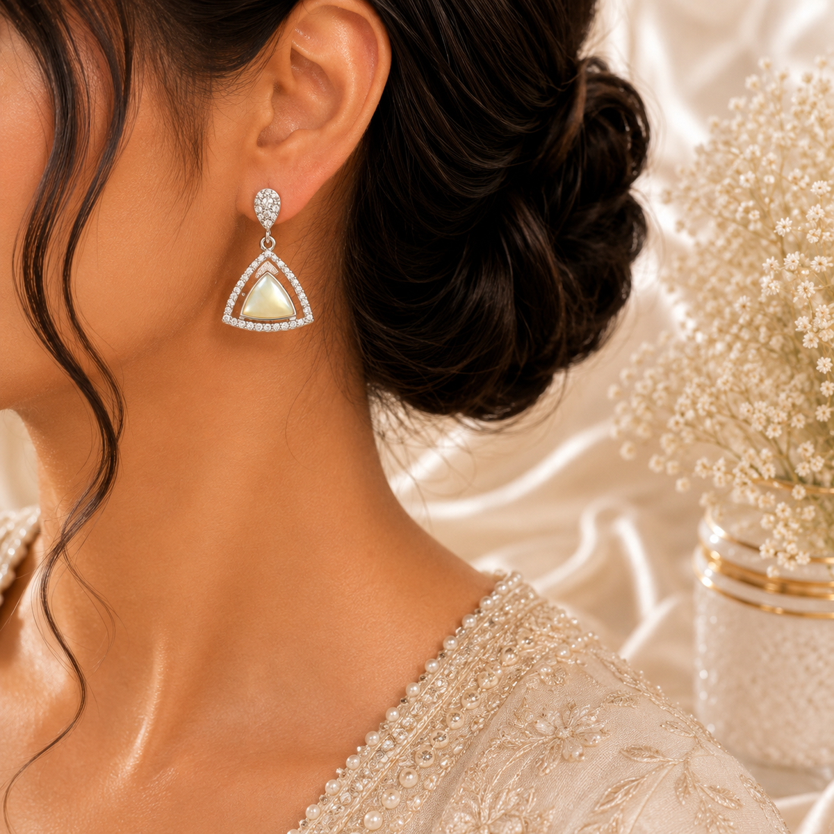 Triveni Pearl Glow Earrings