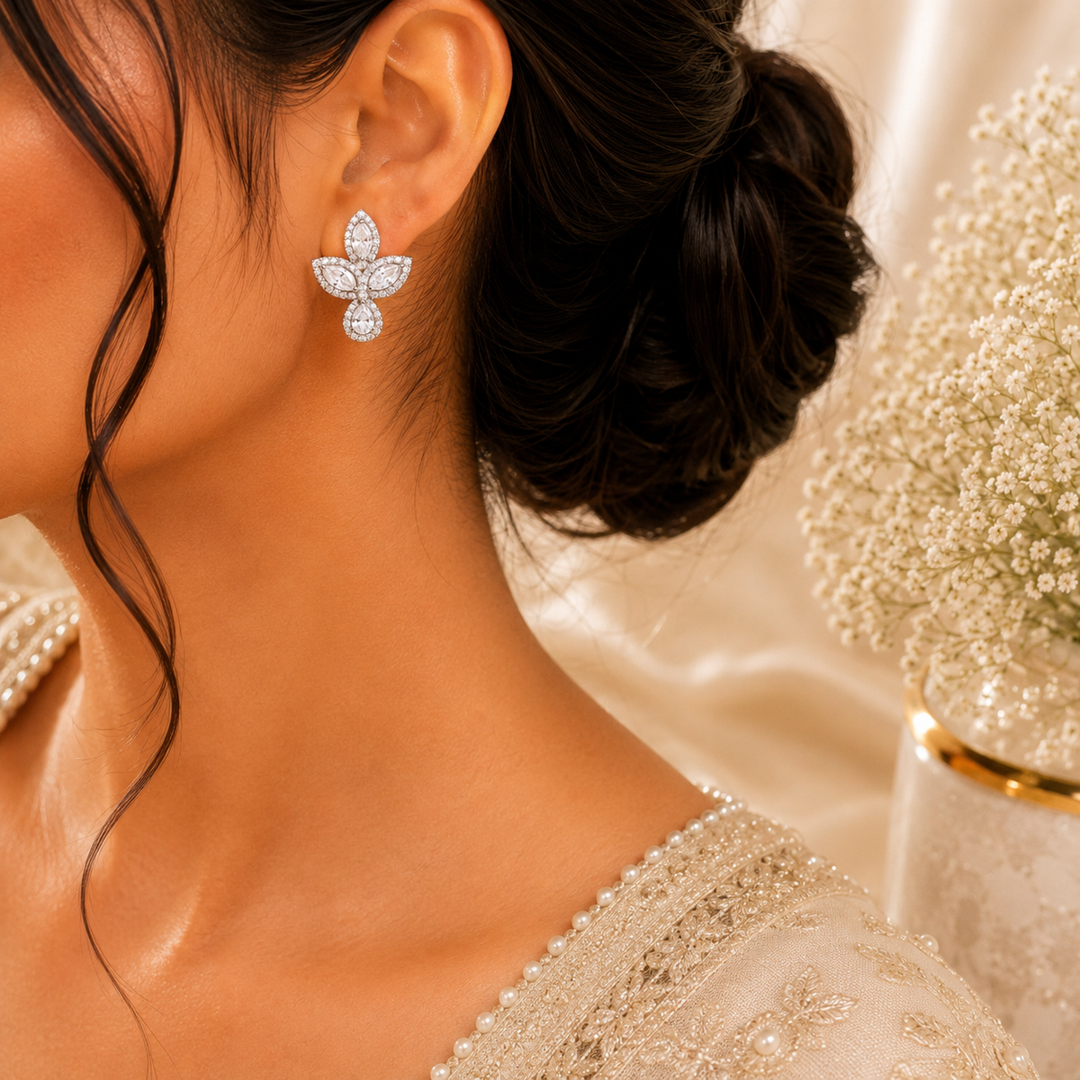 Vaerika Crystal Bloom Earrings