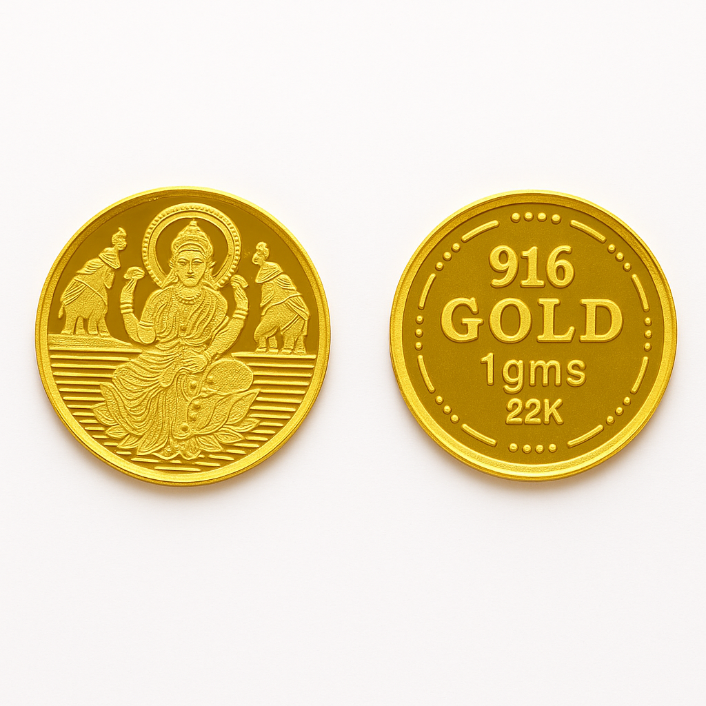 22K Lakshmi Gold Coin