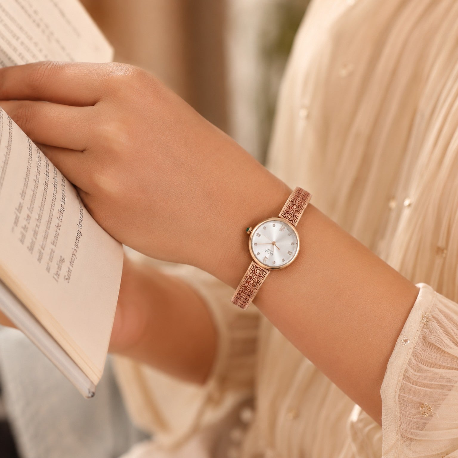 Elara Rose Gold Watch