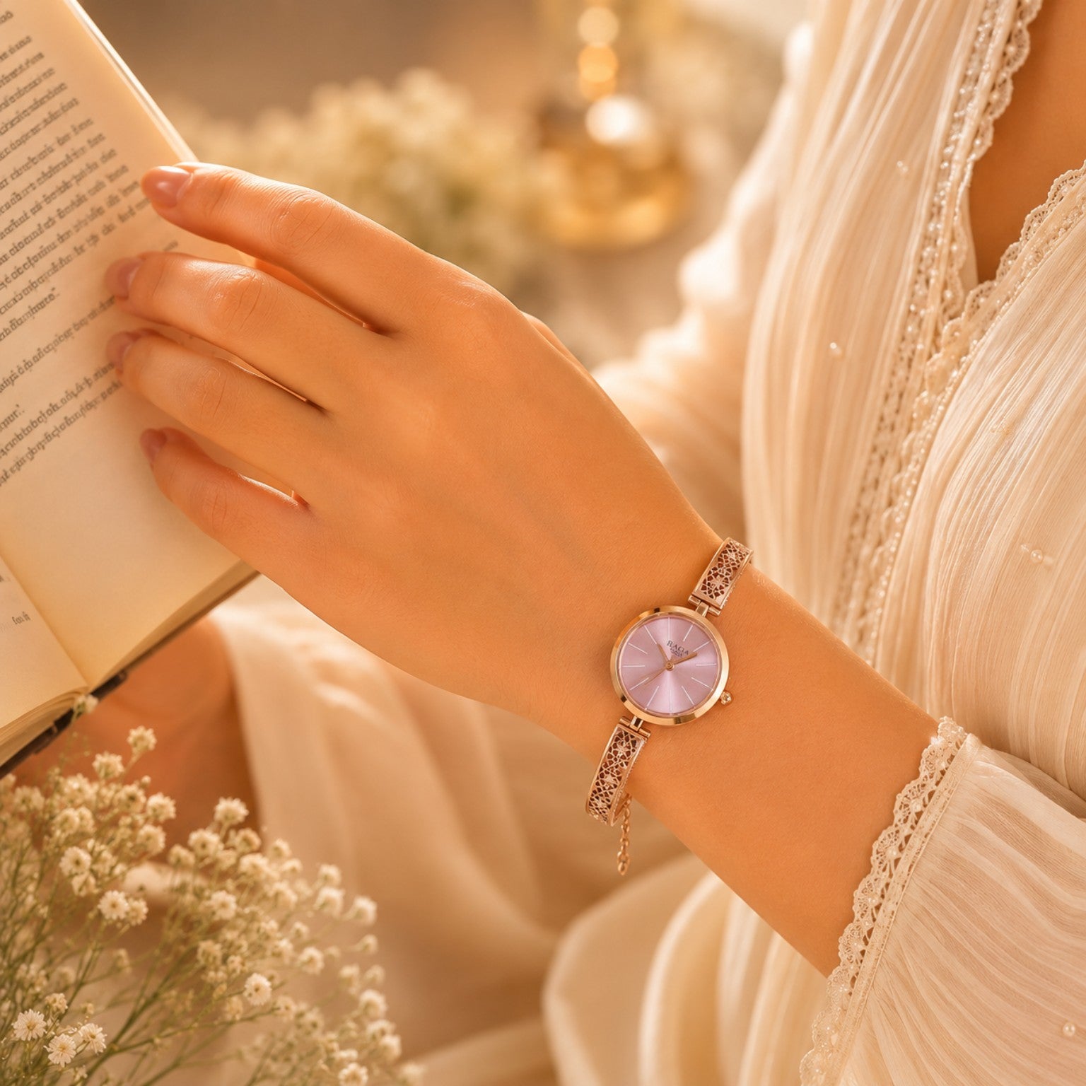 Elara Blush Gold Watch