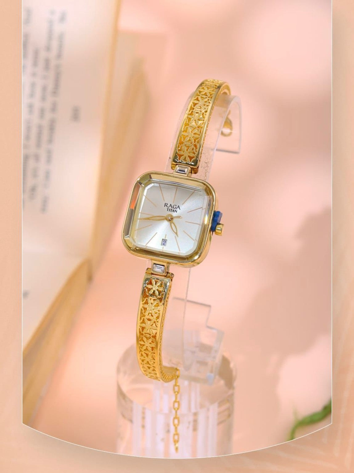 Trivika Gold Bracelet Watch