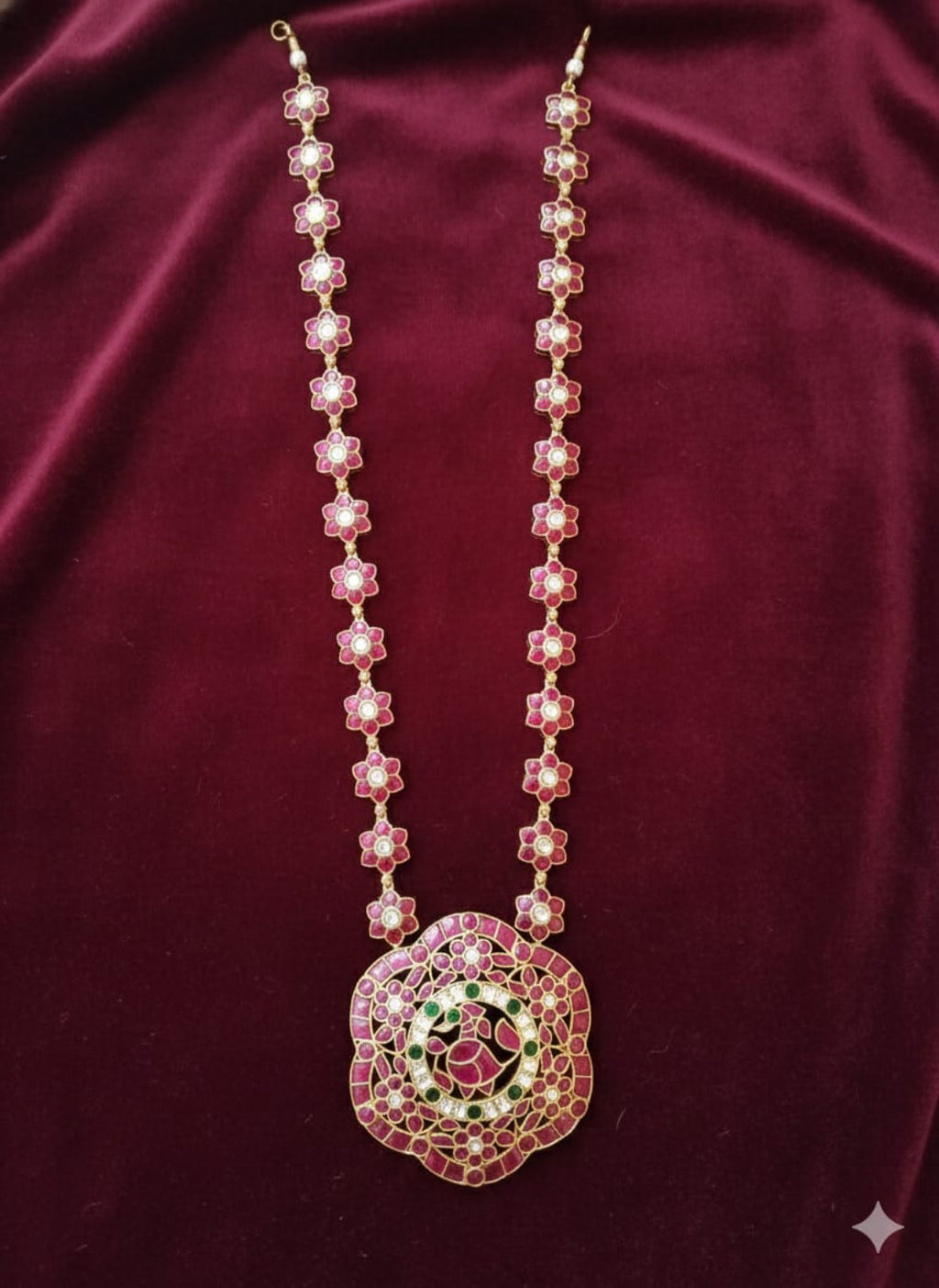 Ruby Floral Kundan Haram