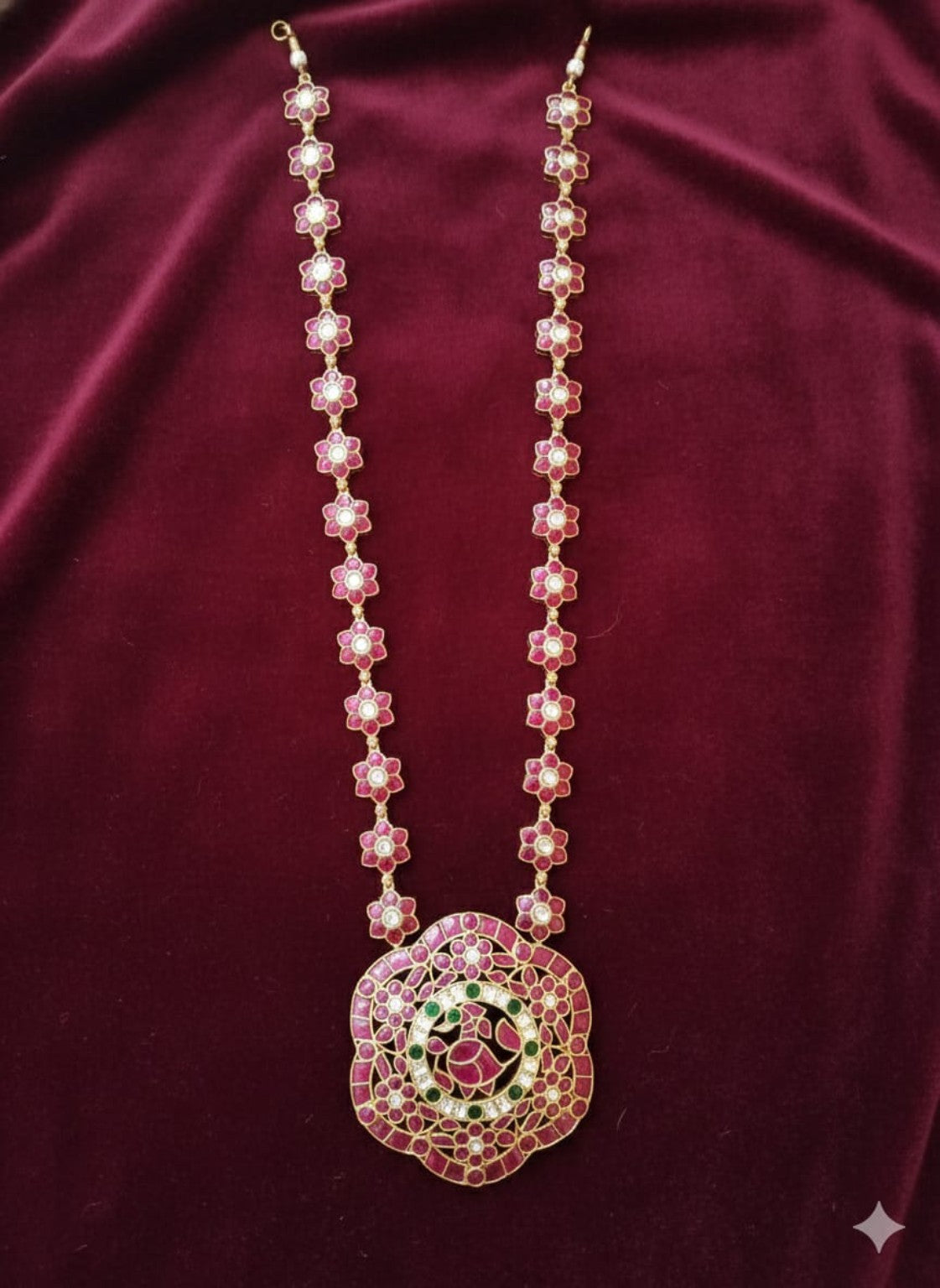 Ruby Floral Kundan Haram