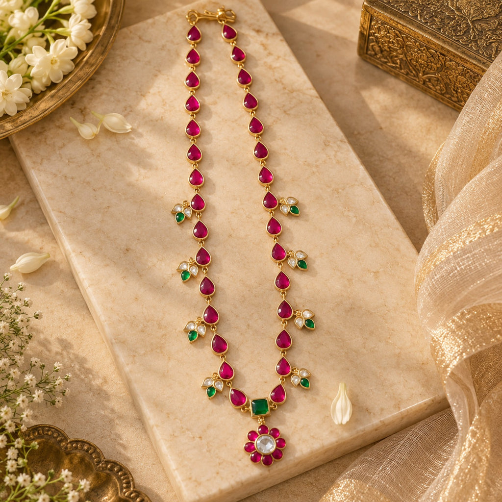 Rani Teardrop Kundan Haram