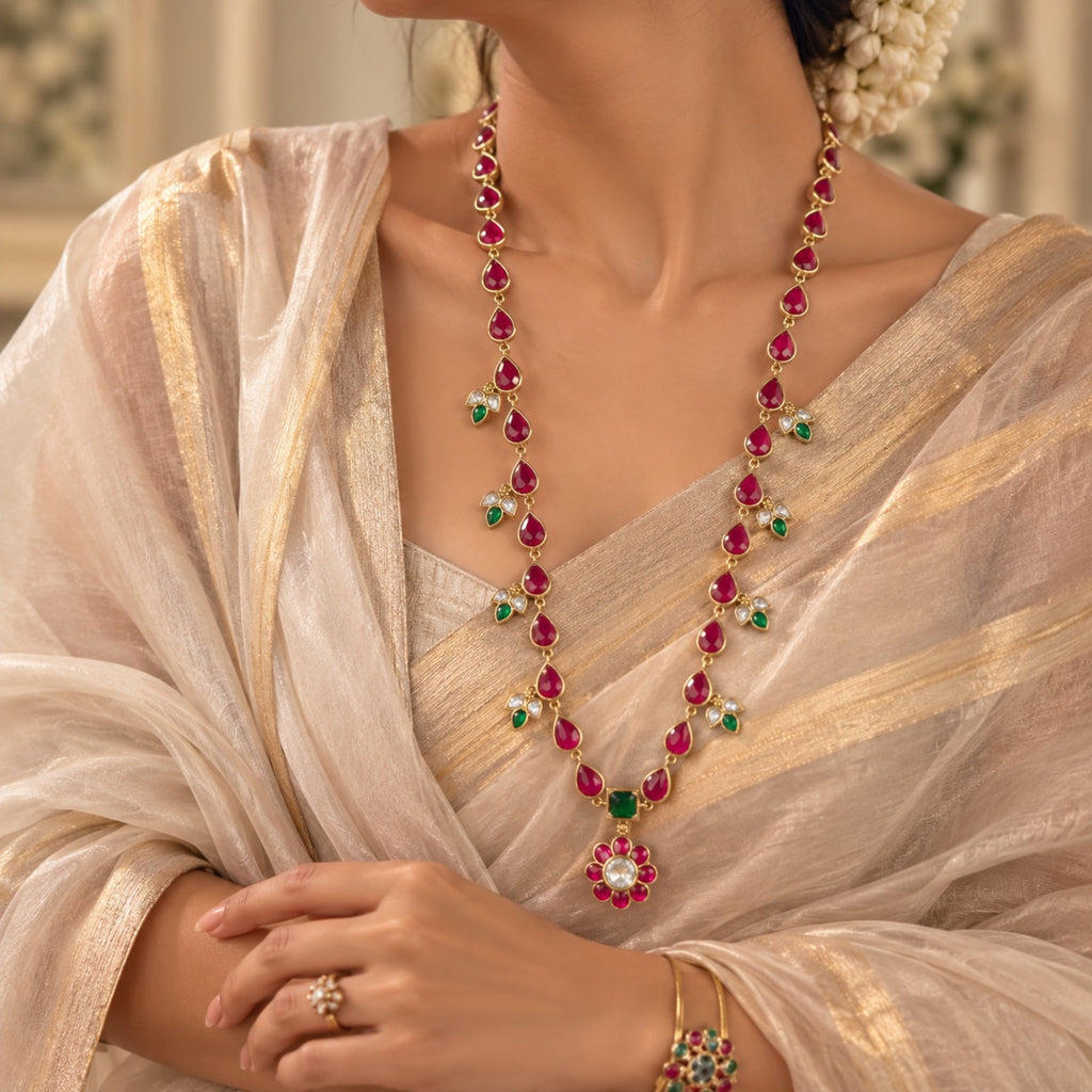 Rani Teardrop Kundan Haram