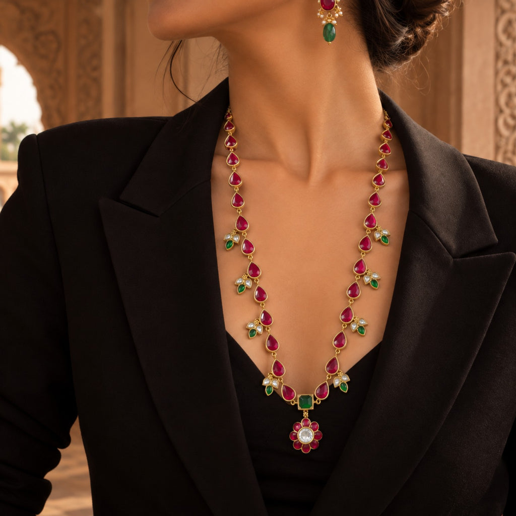 Rani Teardrop Kundan Haram