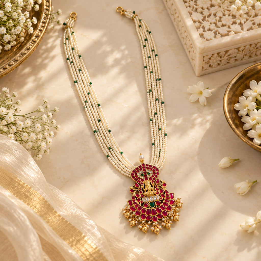 Lakshmi Kundan Temple Pendant