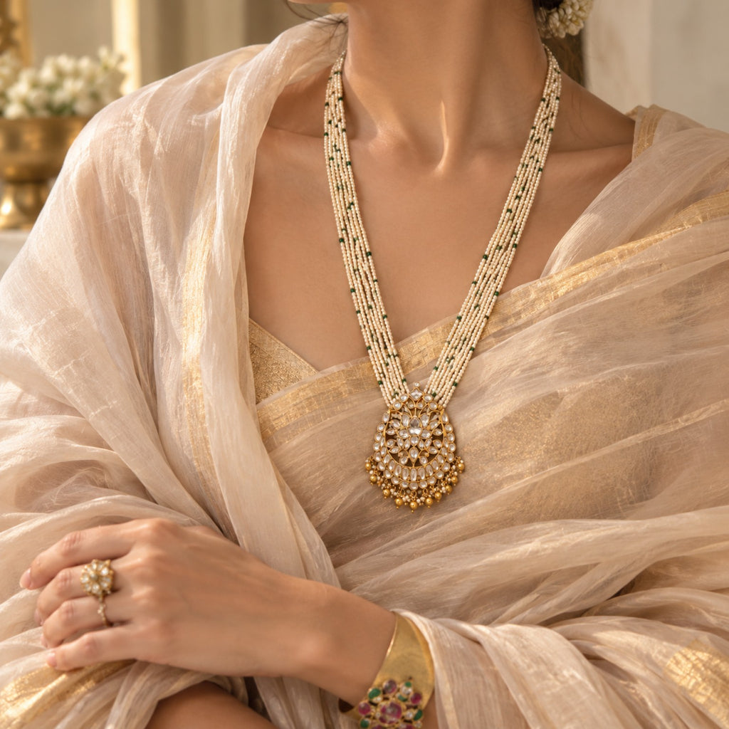 Chandrika Polki Statement Pendant