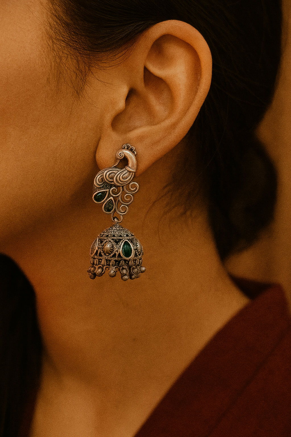 Peacock Grace Jhumka