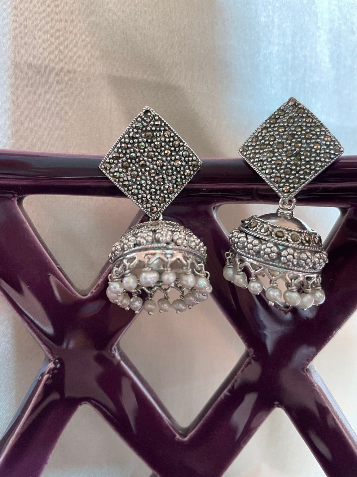 Antique Marcasite Jhumka