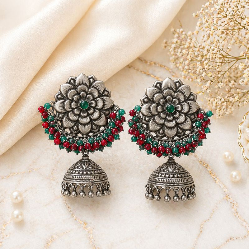 Gulnaar Floral Jhumkas
