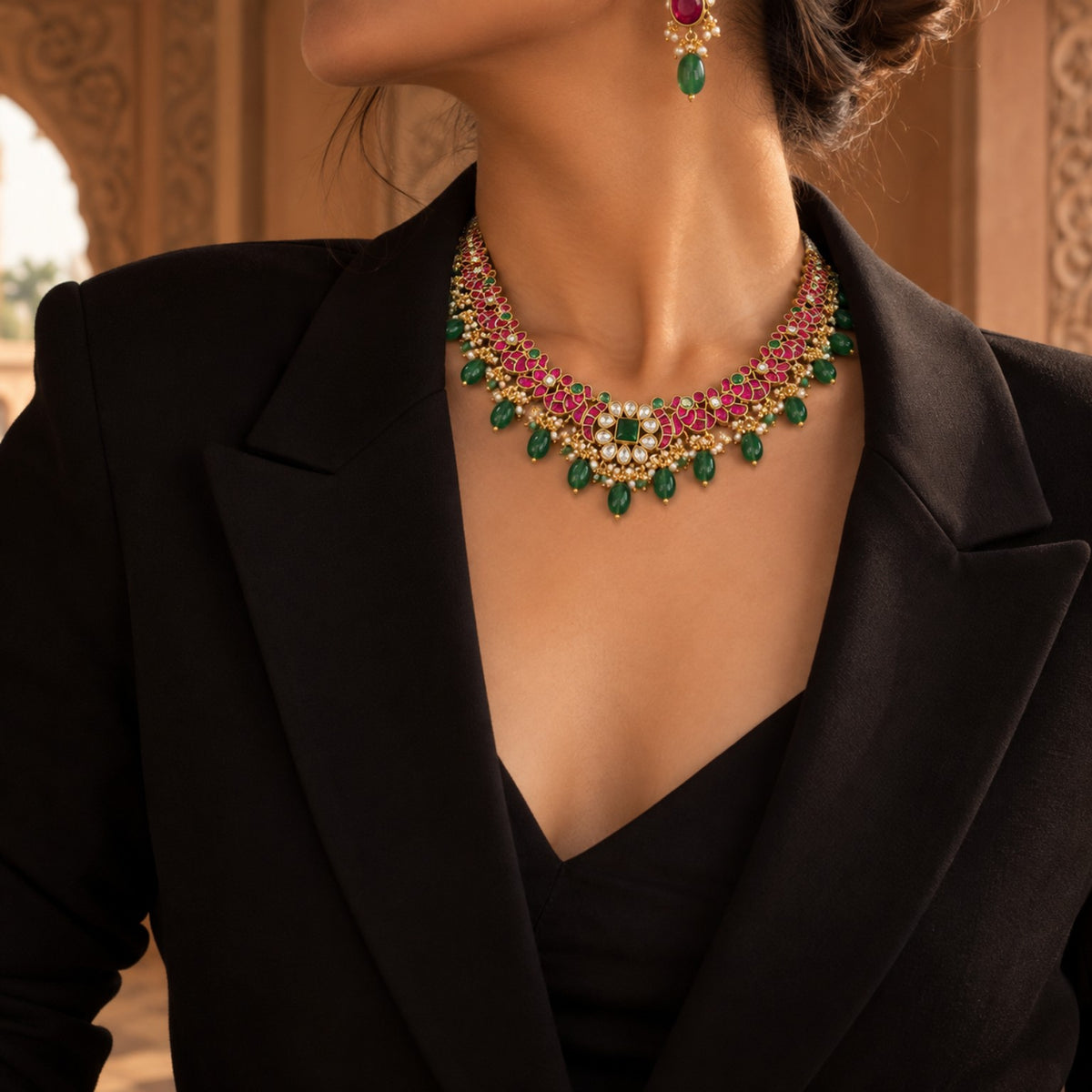 Emerald Green Drop Necklace