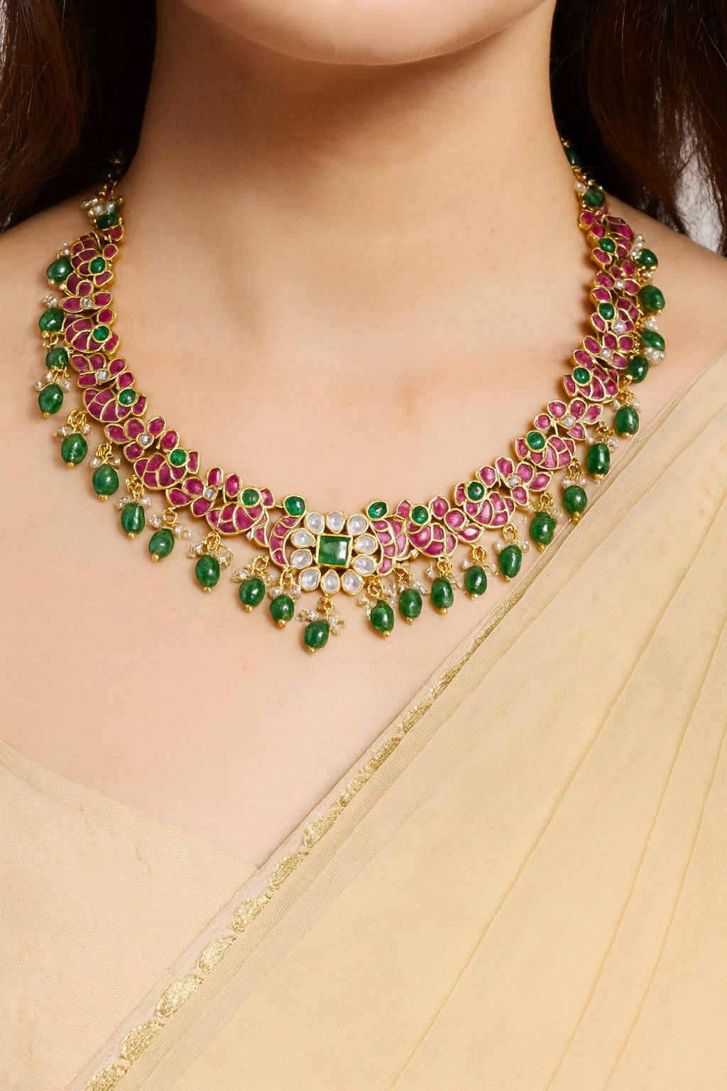 Emerald Green Drop Necklace