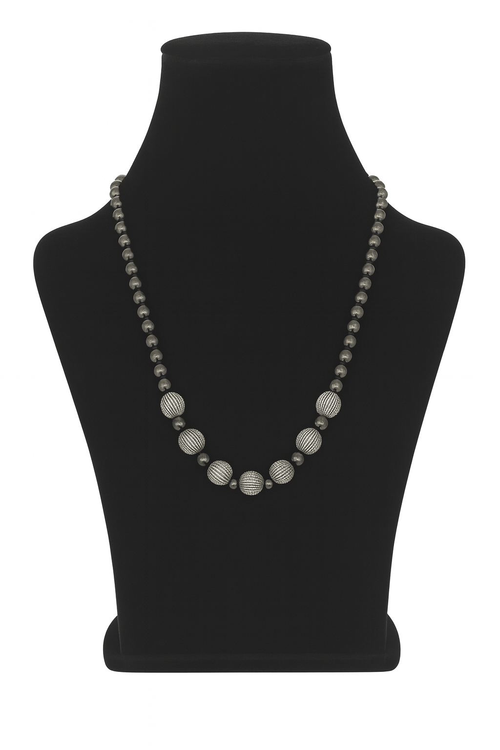 Silver Beaded Necklace