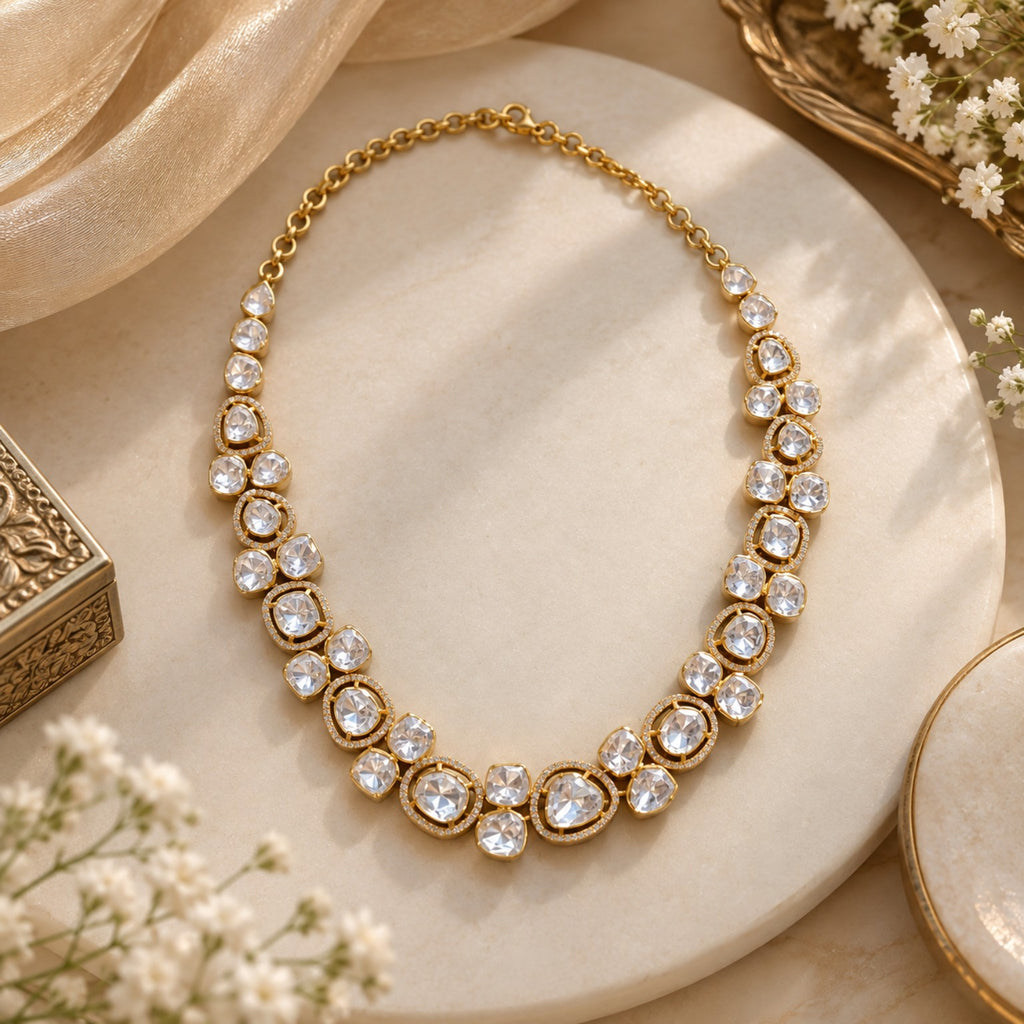 Rajvanshi Radiance Moissanite Necklace