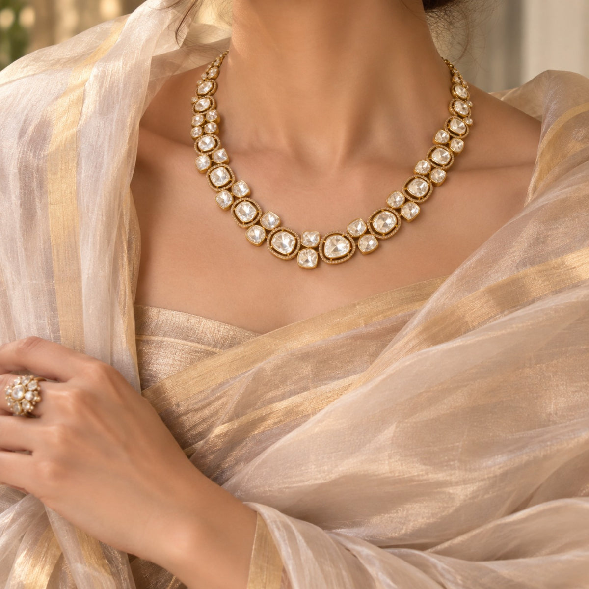 Rajvanshi Radiance Moissanite Necklace