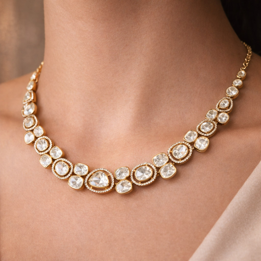 Rajvanshi Radiance Moissanite Necklace
