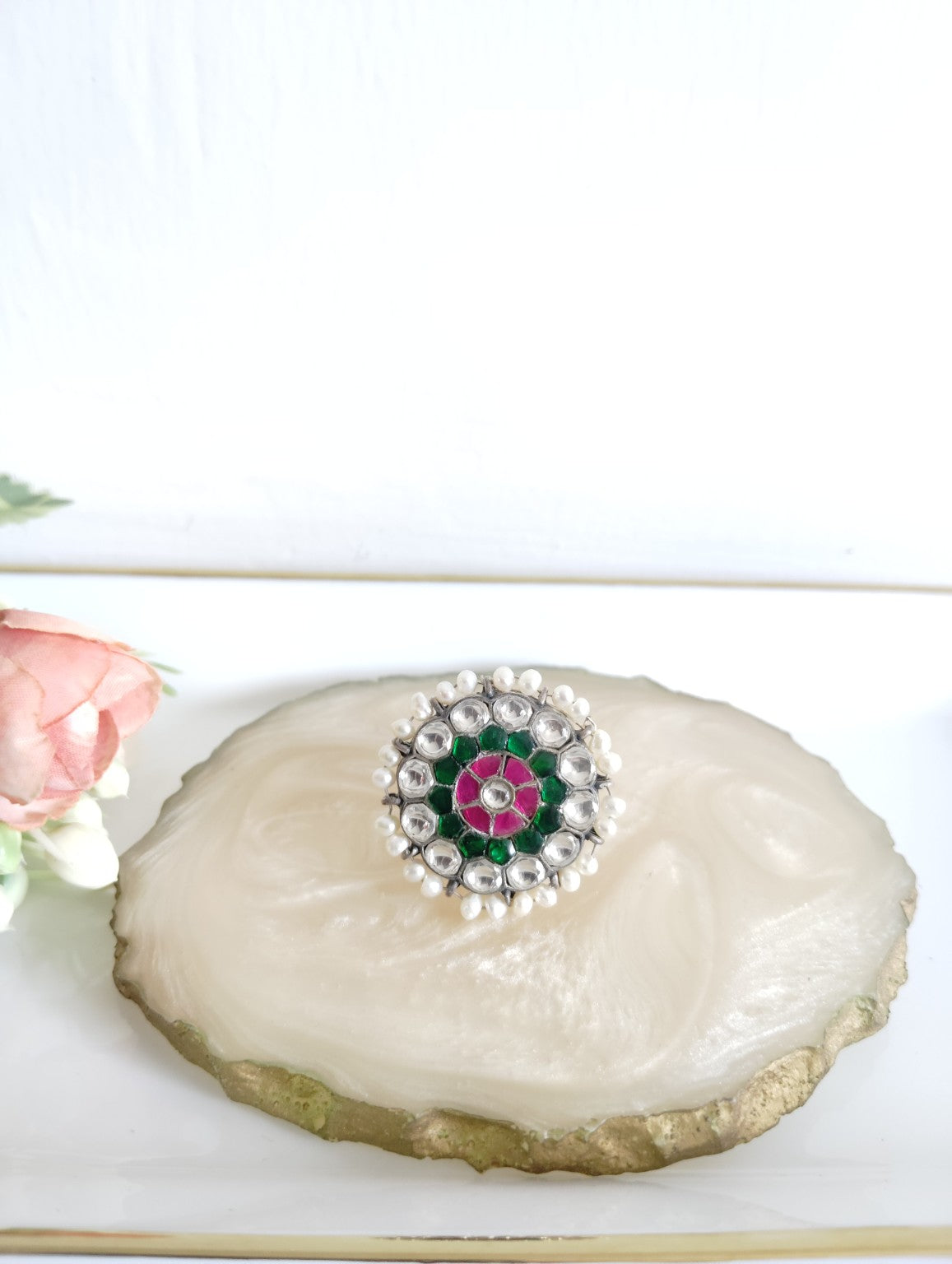 Regal Lotus Statement Ring