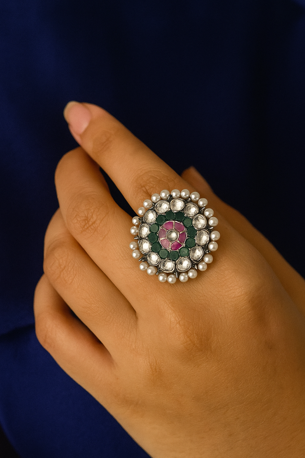 Regal Lotus Statement Ring