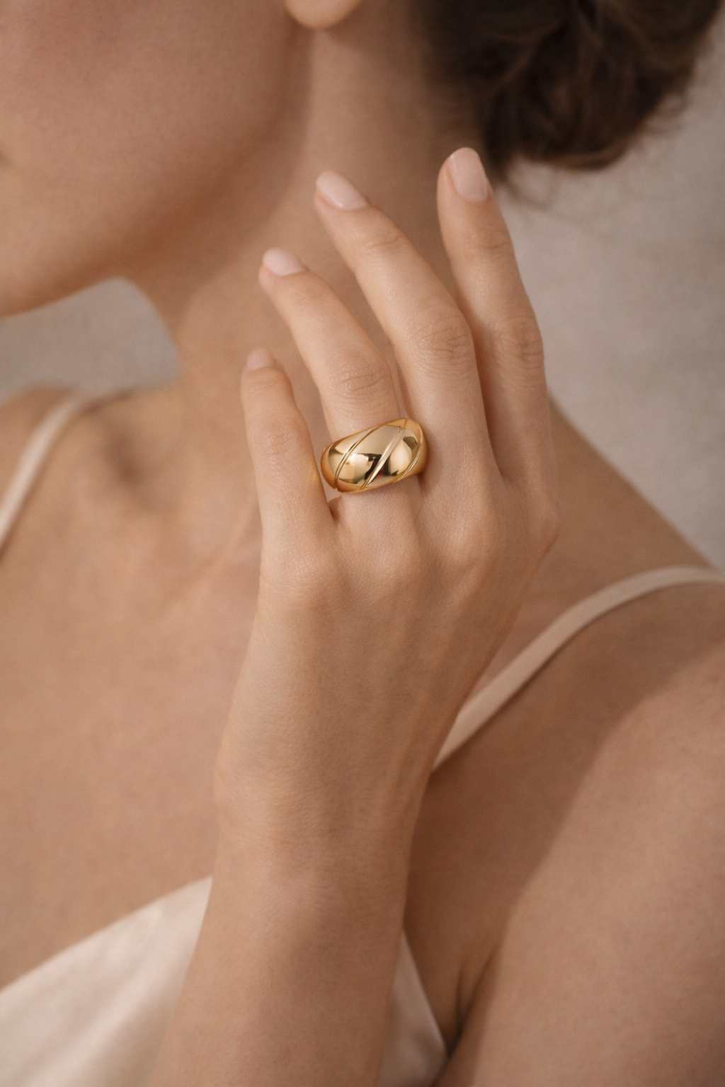 Chunky Gold Dome Ring