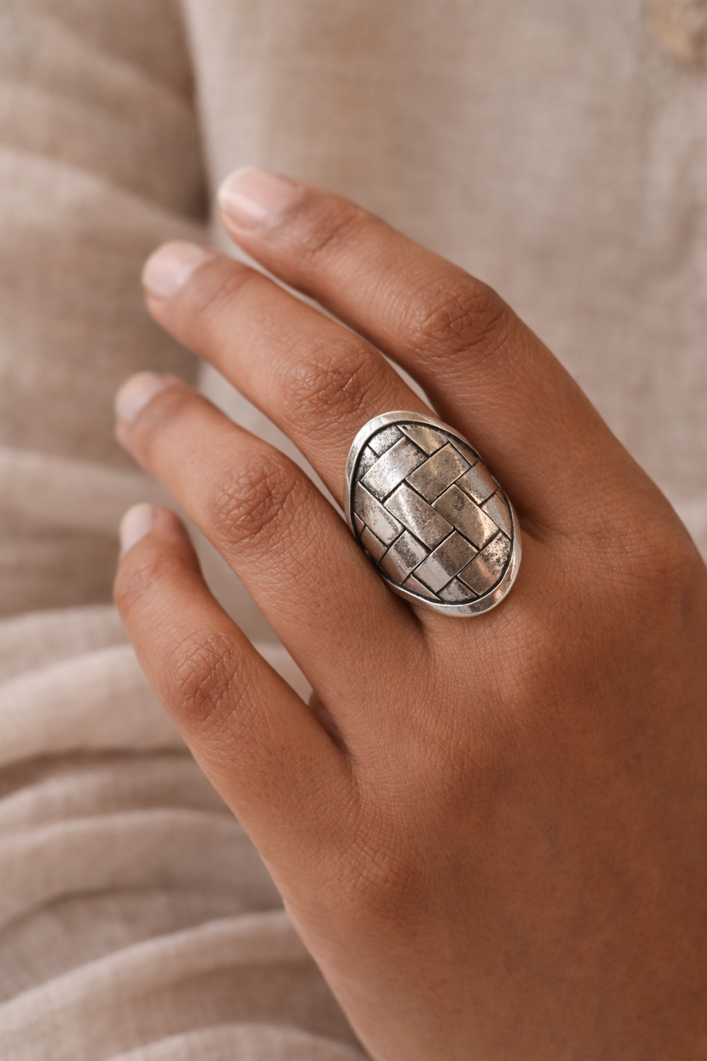 Kairo Textured Silver Ring