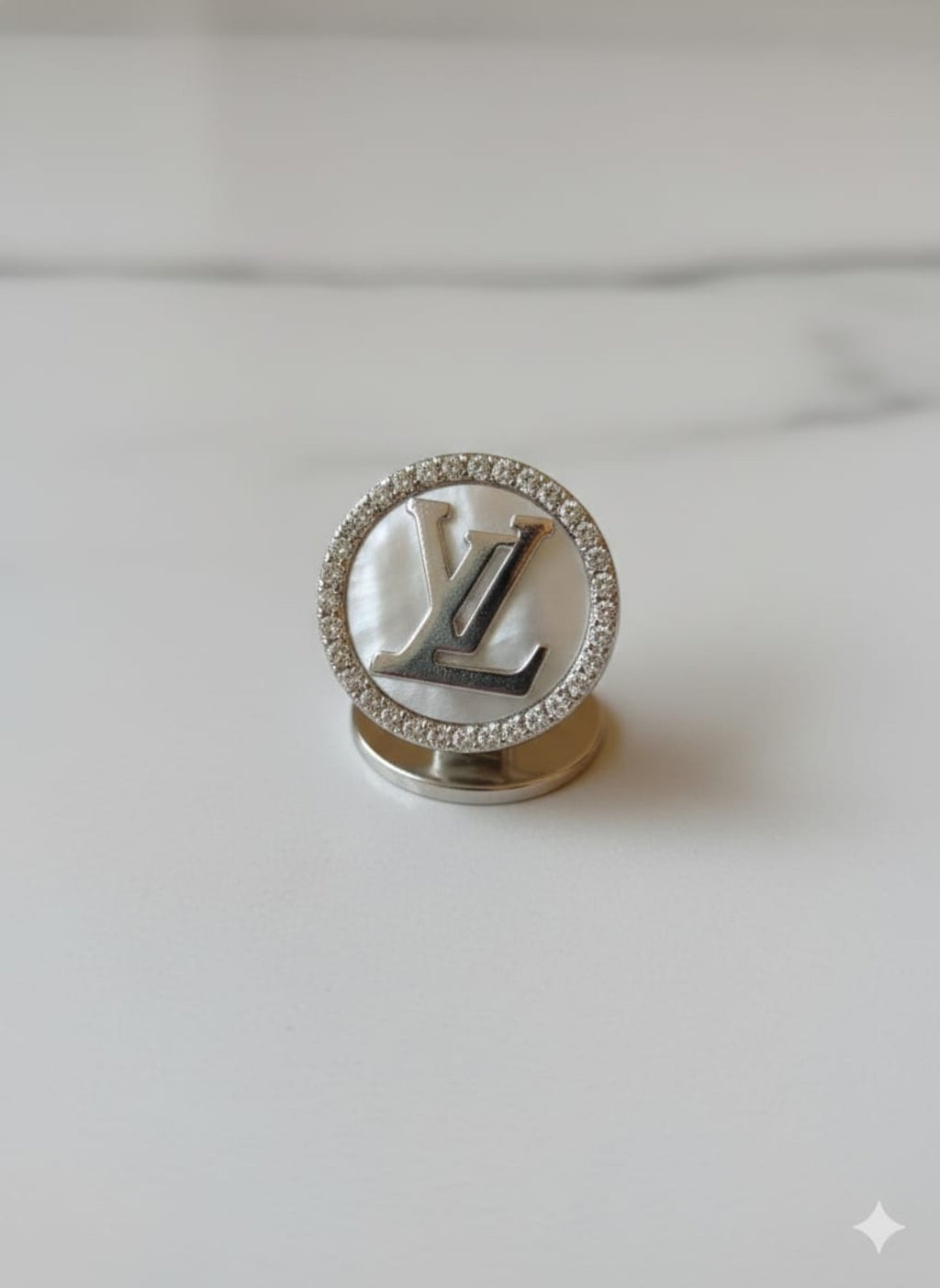 LV-Style Mother-of-Pearl Shirt Button