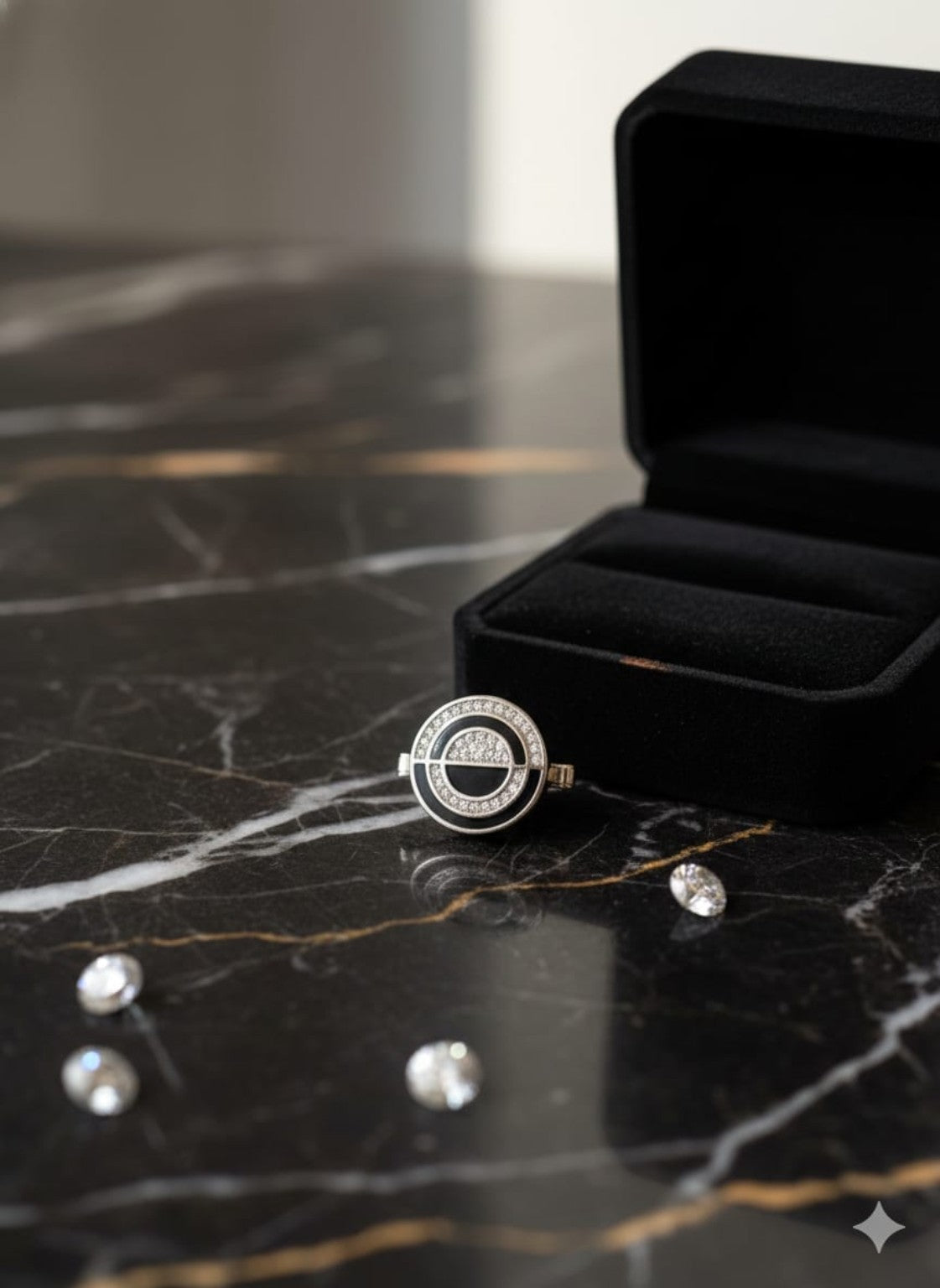 Orbit Luxe Crystal Shirt Button