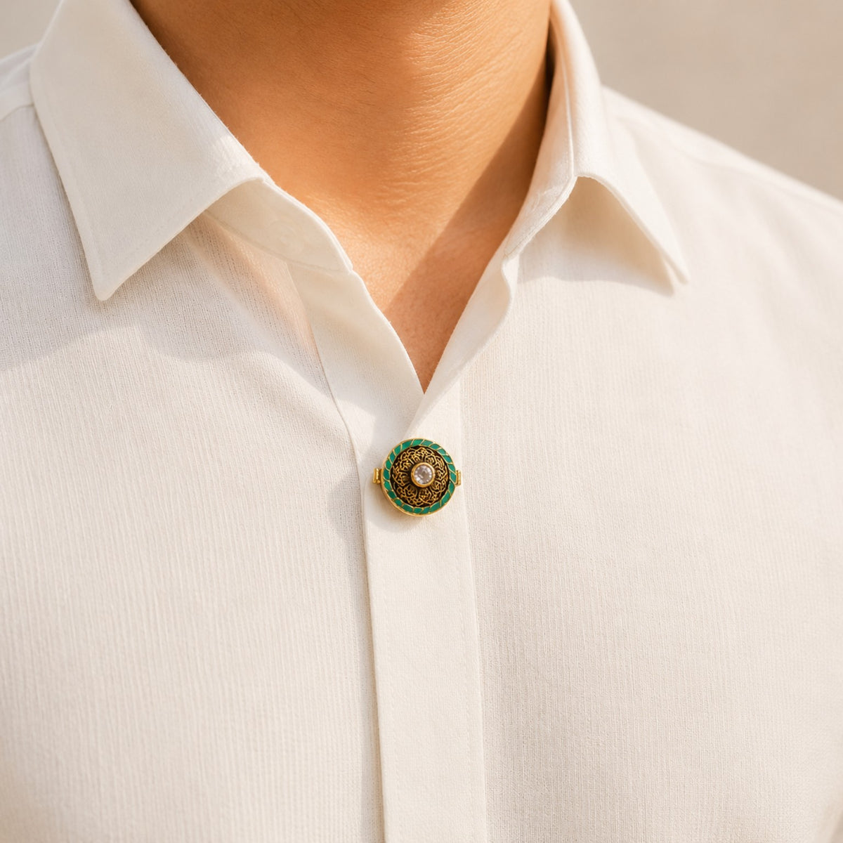 Rajvansh Enamel Shirt Button