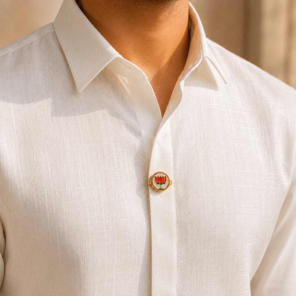 Lotus Emblem Shirt Button