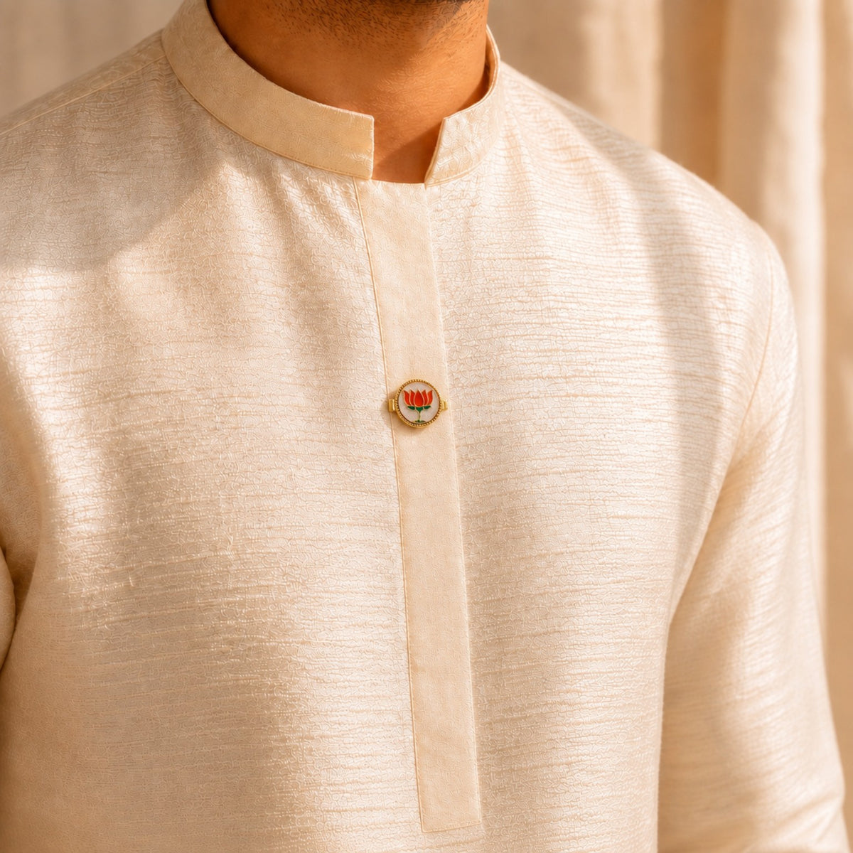 Lotus Emblem Shirt Button