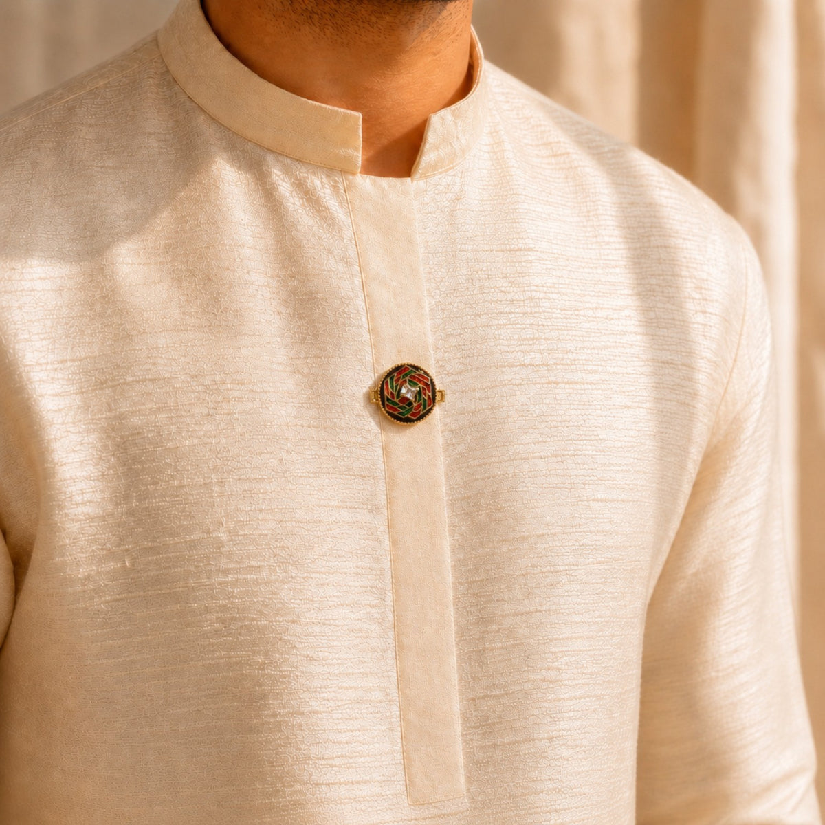 Varnika Multicolour Enamel Shirt Button
