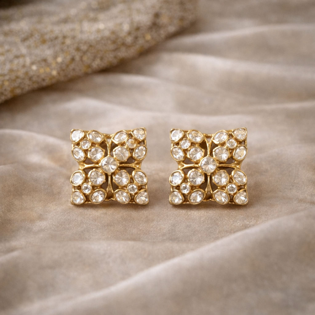 Quatre Moissanite Stud