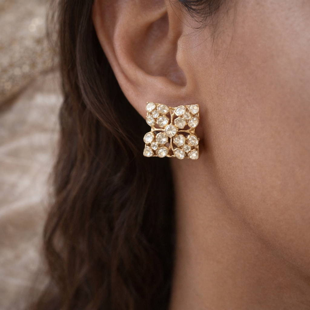 Quatre Moissanite Stud