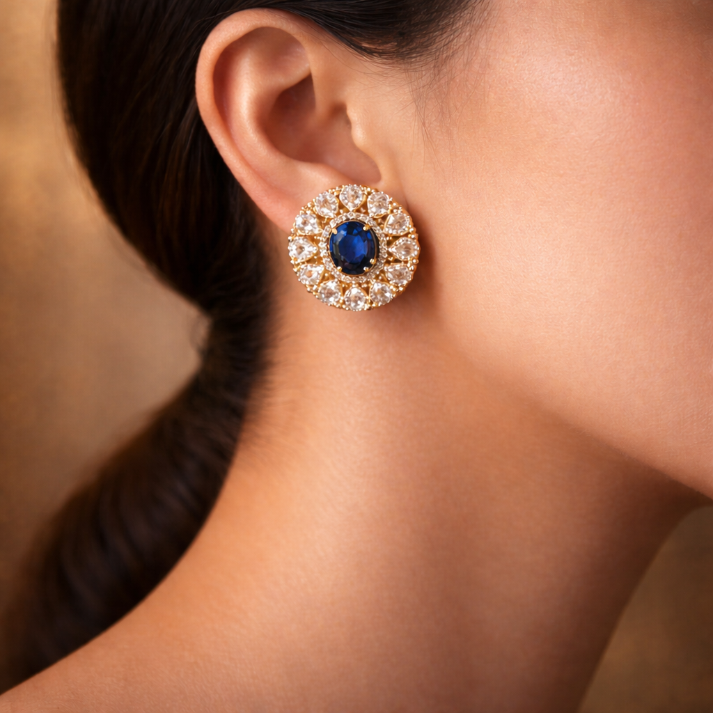 Sapphire Glow Stud