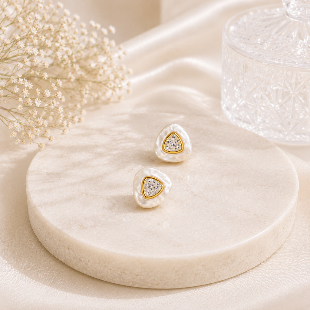 Triveni Mother of Pearl Studs
