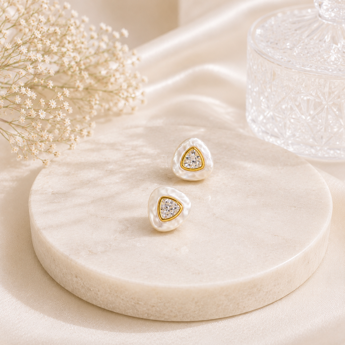 Triveni Mother of Pearl Studs