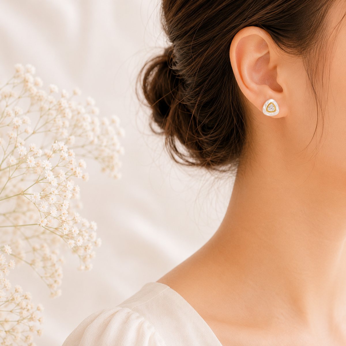 Triveni Mother of Pearl Studs
