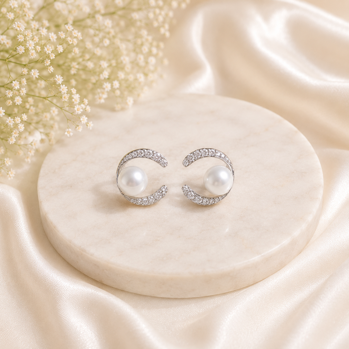 Tarika Pearl Embrace Studs