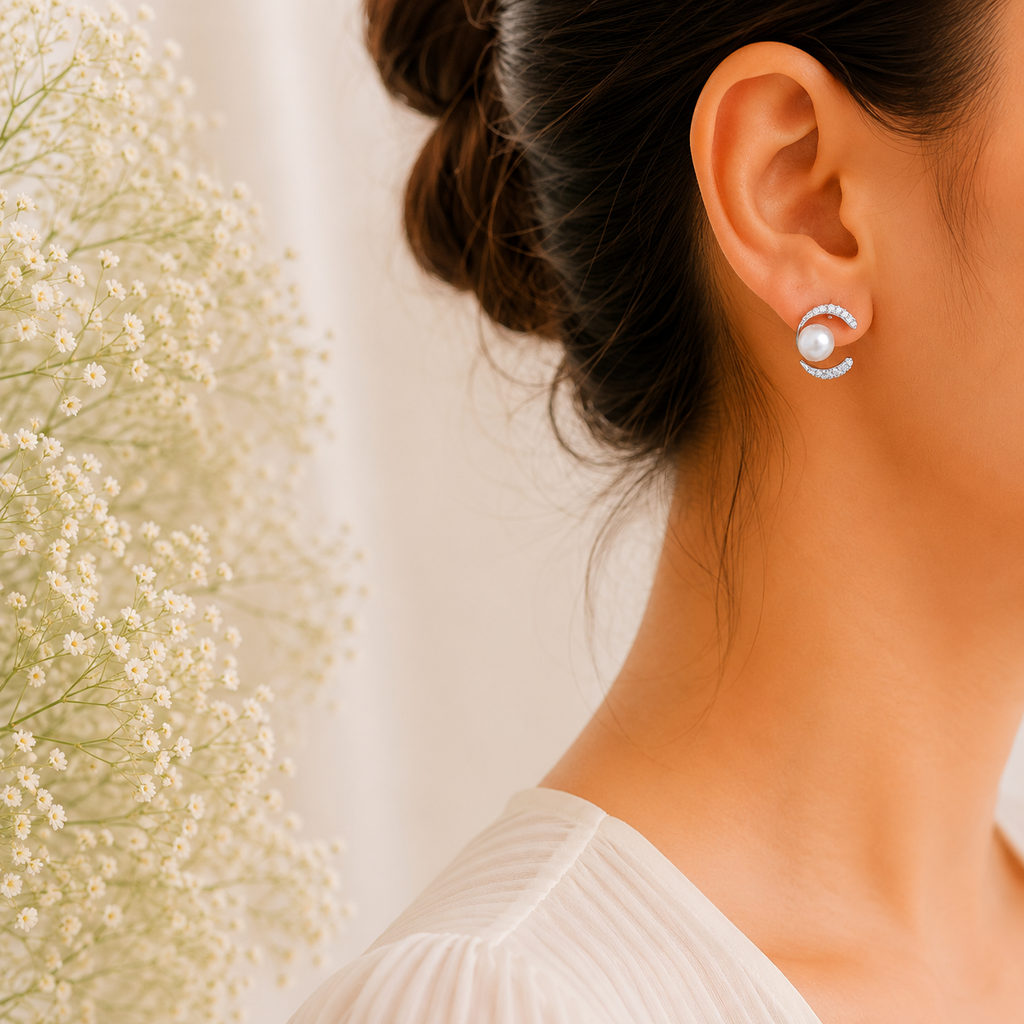 Tarika Pearl Embrace Studs
