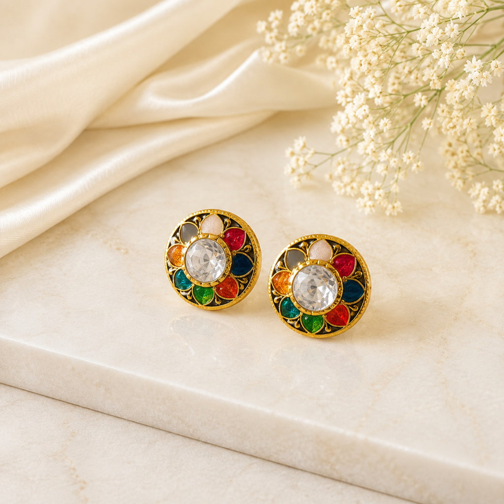 Heritage Bloom Multicolour Studs