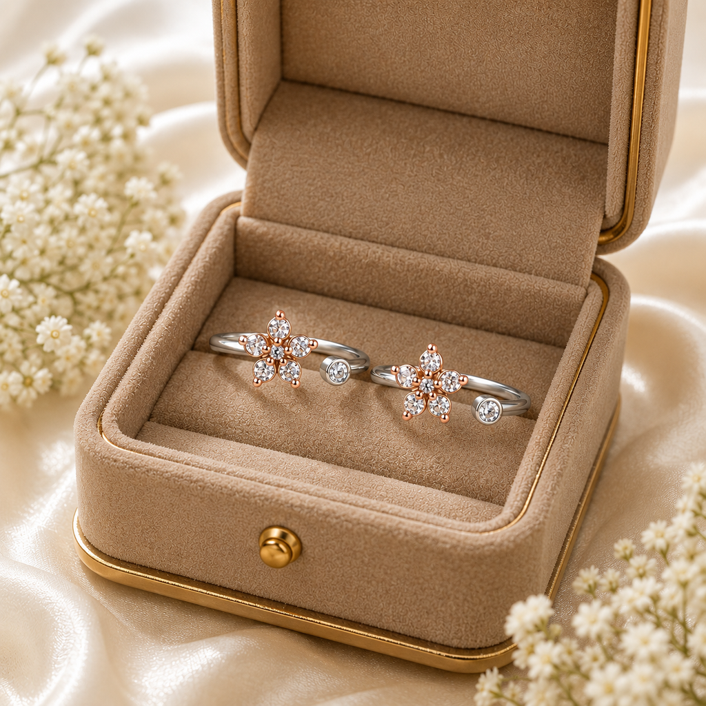 Rosé Bloom Dual-Tone Toe Ring